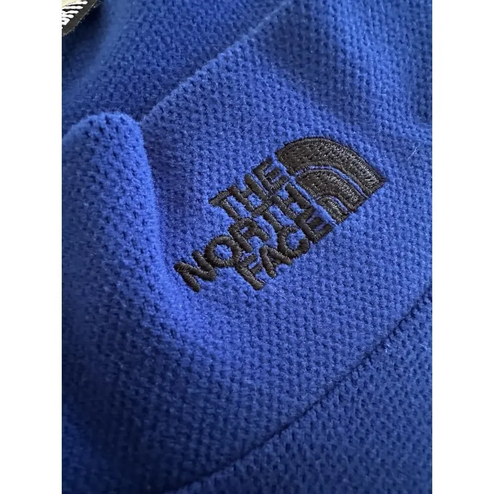 The North Face Sweater Pullover Mens Medium Mid Layer Knit 1/4 Zip Blue